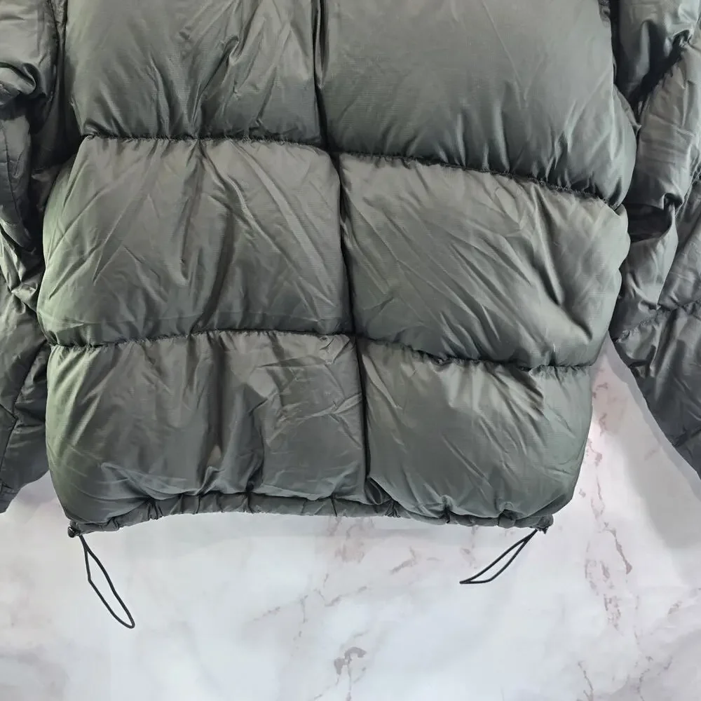 The North Face Jacket Mens 2XL Black Green Goose Down 700 FP Vtg Y2K Coat Nuptse